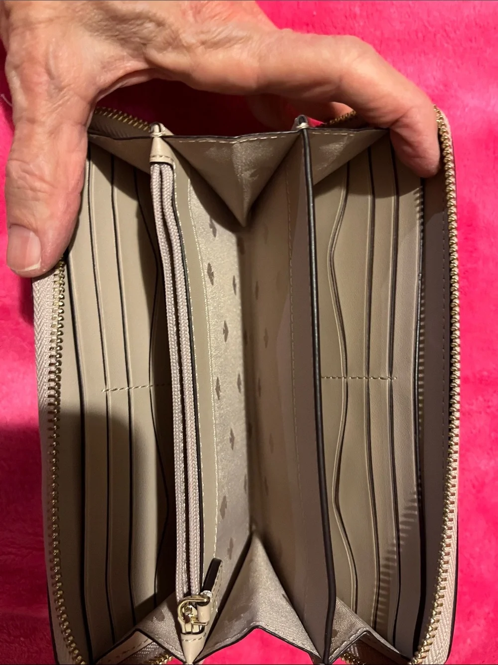 2New Leather Kate Spade Wallets, Red and Beige